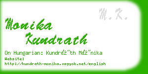 monika kundrath business card